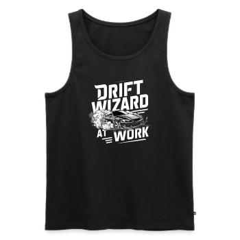 Car drift racing, racing car motorsport drift - Men's Premium Organic Tank Top - black - Front - AI Model Male 178 light (178cm)