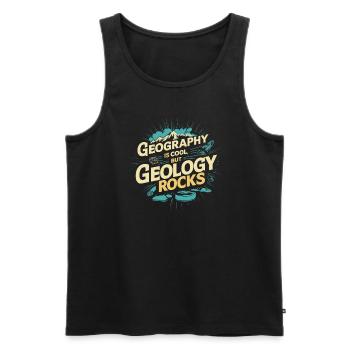 Geologie-steinjagd Achat-jäger-steinsammeln - Männer Premium Bio Tank Top - Schwarz - Vorne - AI Model Male 178 light (178cm)
