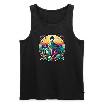 Geologie-steinjagd Achat-jäger-steinsammeln - Männer Premium Bio Tank Top - Schwarz - Vorne - AI Model Male 178 light (178cm)