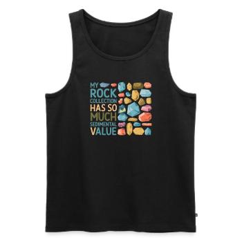 Geologie-steinjagd Achat-jäger-steinsammeln - Männer Premium Bio Tank Top - Schwarz - Vorne - AI Model Male 178 light (178cm)