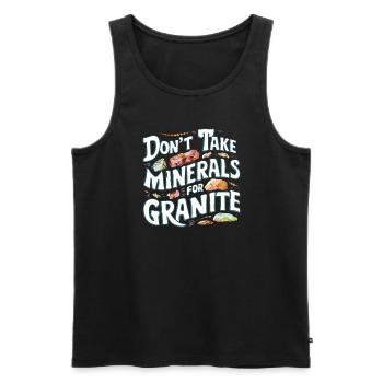 Geologie-steinjagd Achat-jäger-steinsammeln - Männer Premium Bio Tank Top - Schwarz - Vorne - AI Model Male 178 light (178cm)