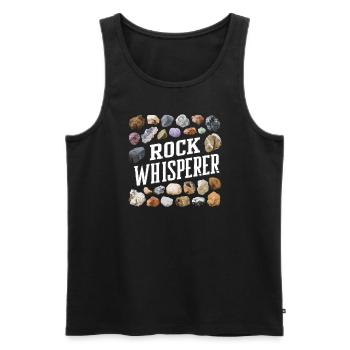 Geology Stone Hunt Agate Hunter Stone Collecting - Men's Premium Organic Tank Top - black - Front - AI Model Male 178 light (178cm)