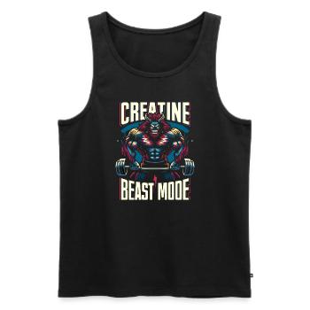 Bodybuilding, Powerlifting, Weightlifting, Fitness - Men's Premium Organic Tank Top - black - Front - Michal (187cm)