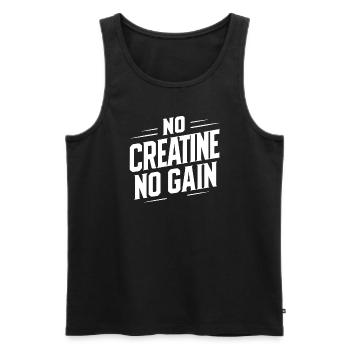 Bodybuilding, Powerlifting, Weightlifting, Fitness - Men's Premium Organic Tank Top - black - Front - Michal (187cm)