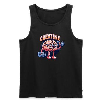 Bodybuilding, Powerlifting, Weightlifting, Fitness - Men's Premium Organic Tank Top - black - Front - Michal (187cm)