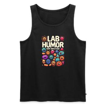 Microbiologiste Microbiologie Laboratoire Biologie des staphylocoques - Débardeur bio Premium Homme - noir - Devant - Michal (187cm)