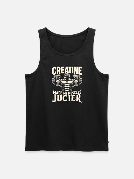 Musculation, Powerlifting, Haltération, Fitness - Débardeur bio Premium Homme - noir