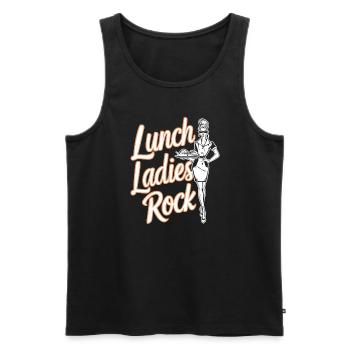 School Lunch Lady Schularbeiterin In Der Cafeteria - Männer Premium Bio Tank Top - Schwarz - Vorne - Michal (187cm)