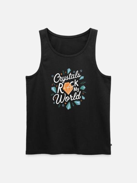 Kristall Healing Crytal Kristaller och Stenar - Ekologisk premium tanktopp herr - svart