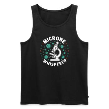 Microbiologiste Microbiologie Laboratoire Biologie des staphylocoques - Débardeur bio Premium Homme - noir - Devant - Michal (187cm)