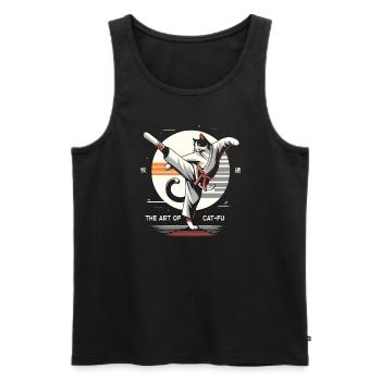 Kung Fu Chinese Kung Fu Asian Kung Fu - Men's Premium Organic Tank Top - black - Front - AI Model Male 178 light (178cm)