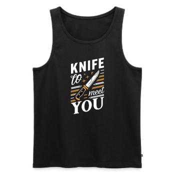 Knife Collector Knife Collection Hunting Fishing - Männer Premium Bio Tank Top - Schwarz - Vorne - Michal (187cm)