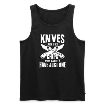 Knife Collector Knife Collection Hunting Fishing - Männer Premium Bio Tank Top - Schwarz - Vorne - Michal (187cm)
