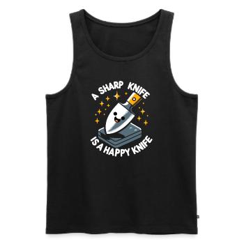 Knife Collector Knife Collection Hunting Fishing - Männer Premium Bio Tank Top - Schwarz - Vorne - Michal (187cm)