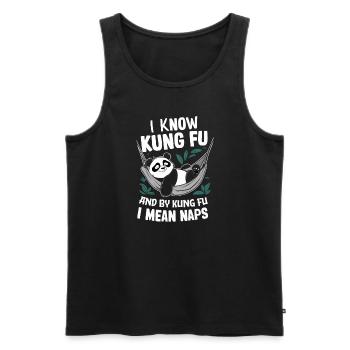 Kung Fu Chinese Kung Fu Asian Kung Fu - Men's Premium Organic Tank Top - black - Front - AI Model Male 178 light (178cm)