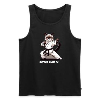 Kung Fu Chinese Kung Fu Asian Kung Fu - Men's Premium Organic Tank Top - black - Front - AI Model Male 178 light (178cm)