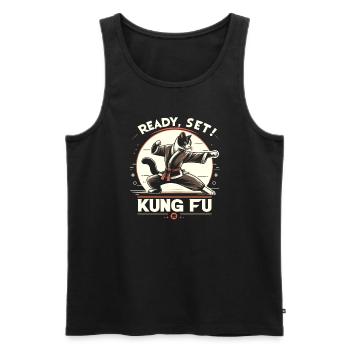 Kung Fu Chinese Kung Fu Asian Kung Fu - Men's Premium Organic Tank Top - black - Front - AI Model Male 178 light (178cm)