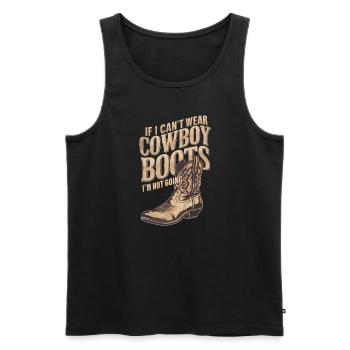 Cowboy Barn Bull Rider Rodeo Country Western - Männer Premium Bio Tank Top - Schwarz - Vorne - AI Model Male 178 light (178cm)