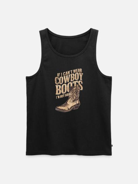 Cowboy Barn Bull Rider Rodeo Country Western - Männer Premium Bio Tank Top - Schwarz