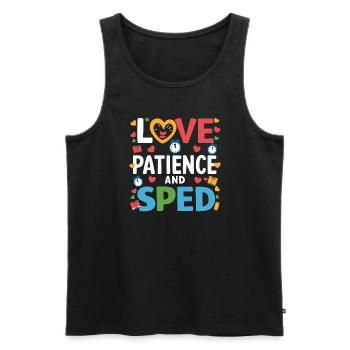 Sonderpädagogik-lehrer "sped Teacher Inclusion" - Men's Premium Organic Tank Top - black - Front - Michal (187cm)