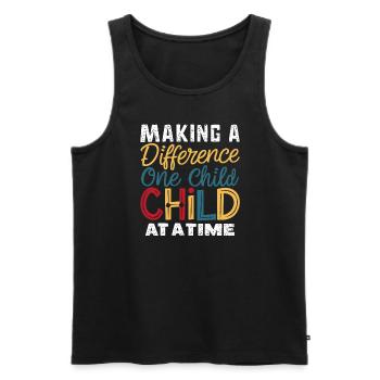 Sonderpädagogik-lehrer "sped Teacher Inclusion" - Men's Premium Organic Tank Top - black - Front - Michal (187cm)
