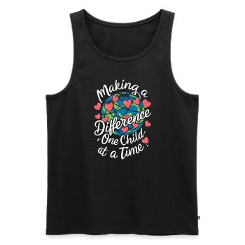 Sonderpädagogik-lehrer "sped Teacher Inclusion" - Men's Premium Organic Tank Top - black - Front - Michal (187cm)