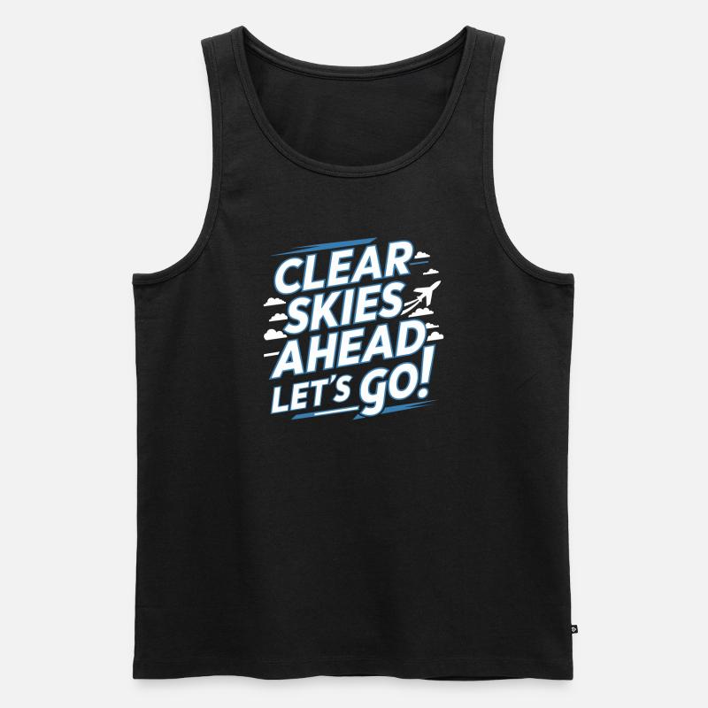 Air Traffic Controller Aircraft Flight Service - Männer Premium Bio Tank Top - Schwarz