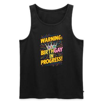 Naissancegay Gay Pride Drapeau Mois de la fierté Égalité des droits - Débardeur bio Premium Homme - noir - Devant - Michal (187cm)
