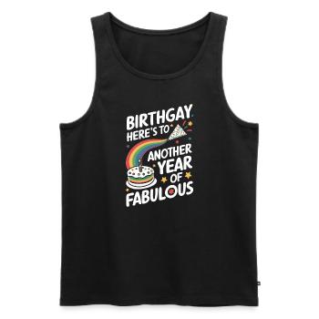 Naissancegay Gay Pride Drapeau Mois de la fierté Égalité des droits - Débardeur bio Premium Homme - noir - Devant - Michal (187cm)