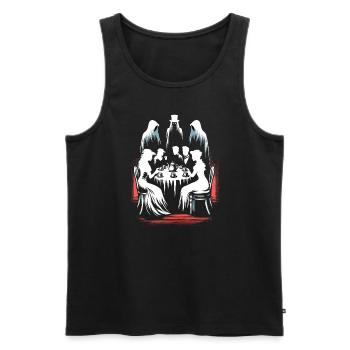 Horror Movie Marathon Survivor Scary Movies True - Men's Premium Organic Tank Top - black - Front - Michal (187cm)
