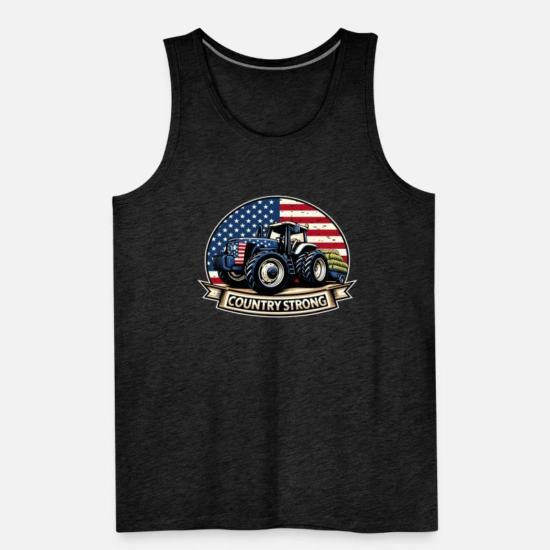Tractor Pulling Tractor Pulling Tractor Power Farm Men's Premium Organic Tank Top