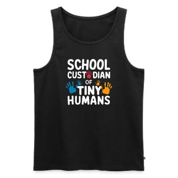 School administrators School staff Caretakers - Men's Premium Organic Tank Top - black - Front - Michal (187cm)