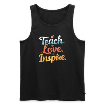 Sonderpädagogik-lehrer „sped Teacher Inclusion“ - Men's Premium Organic Tank Top - black - Front - Michal (187cm)