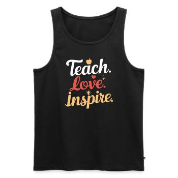 Sonderpädagogik-lehrer „sped Teacher Inclusion“ - Men's Premium Organic Tank Top - black - Front - Michal (187cm)