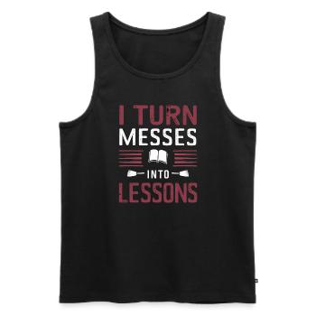 School administrators School staff Caretakers - Men's Premium Organic Tank Top - black - Front - Michal (187cm)