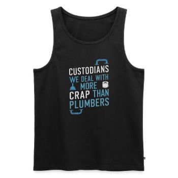 School administrators School staff Caretakers - Men's Premium Organic Tank Top - black - Front - Michal (187cm)
