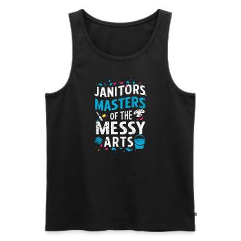 School administrators School staff Caretakers - Men's Premium Organic Tank Top - black - Front - Michal (187cm)