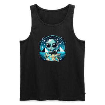 Mysteriöses Verschwindenlassen Im Bermudadreieck - Männer Premium Bio Tank Top - Schwarz - Vorne - AI Model Male 178 light (178cm)