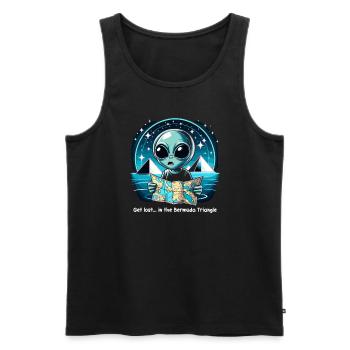 Mysterious disappearances in the Bermuda Triangle - Men's Premium Organic Tank Top - black - Front - AI Model Male 178 light (178cm)