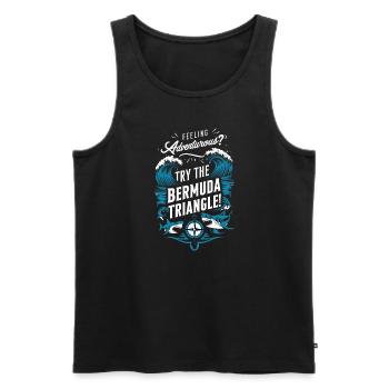 Mysterious disappearances in the Bermuda Triangle - Men's Premium Organic Tank Top - black - Front - AI Model Male 178 light (178cm)
