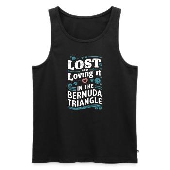 Mysteriöses Verschwindenlassen Im Bermudadreieck - Männer Premium Bio Tank Top - Schwarz - Vorne - AI Model Male 178 light (178cm)