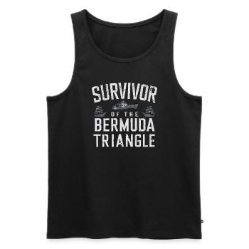 Mysterious disappearances in the Bermuda Triangle - Men's Premium Organic Tank Top - black - Front - AI Model Male 178 light (178cm)