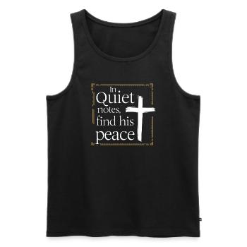 Prayer Songs Jesus Christ Religious Music - Men's Premium Organic Tank Top - black - Front - AI Model Male 178 light (178cm)