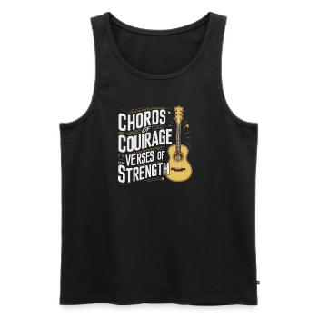 Prayer Songs Jesus Christ Religious Music - Men's Premium Organic Tank Top - black - Front - AI Model Male 178 light (178cm)