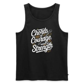Prayer Songs Jesus Christ Religious Music - Men's Premium Organic Tank Top - black - Front - AI Model Male 178 light (178cm)