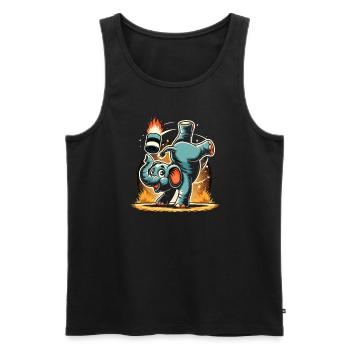 Cartwheeling Gymnastique Gymnaste Costume Roue de charrette - Débardeur bio Premium Homme - noir - Devant - Michal (187cm)