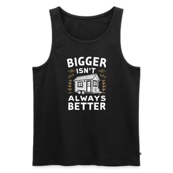 Rolling Tiny House Mode de vie minimaliste - Débardeur bio Premium Homme - noir - Devant - Michal (187cm)