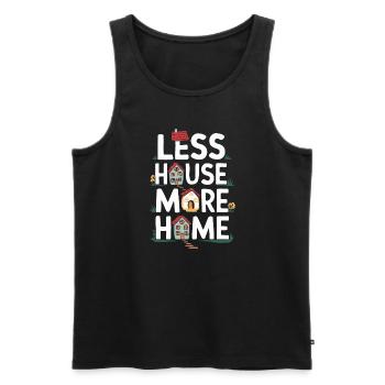 Rolling Tiny House Mode de vie minimaliste - Débardeur bio Premium Homme - noir - Devant - Michal (187cm)