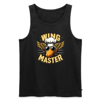 Chicken Wings Wing Hot Cooked Chicken Fast Food - Männer Premium Bio Tank Top - Schwarz - Vorne - AI Model Male 178 light (178cm)