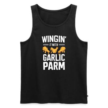 Chicken Wings Wing Hot Cooked Chicken Fast Food - Männer Premium Bio Tank Top - Schwarz - Vorne - AI Model Male 178 light (178cm)